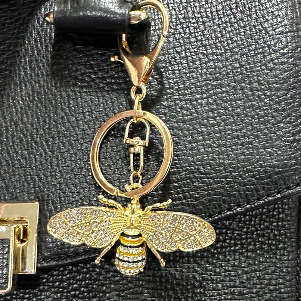 Gold and Black Bee  Keychain